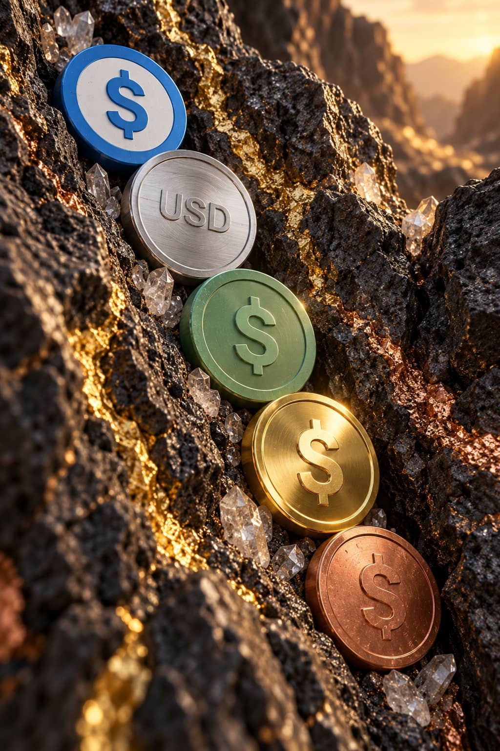 Stablecoins set in a vein of raw ore